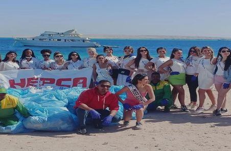 Beach Cleanup with Miss Eco Candidates