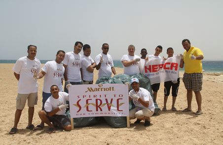 Magawish island clean up with Marriott 